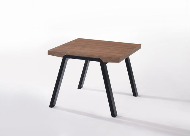 JANDEK Square End Table in Walnut and Metal - WOODEN SOUL