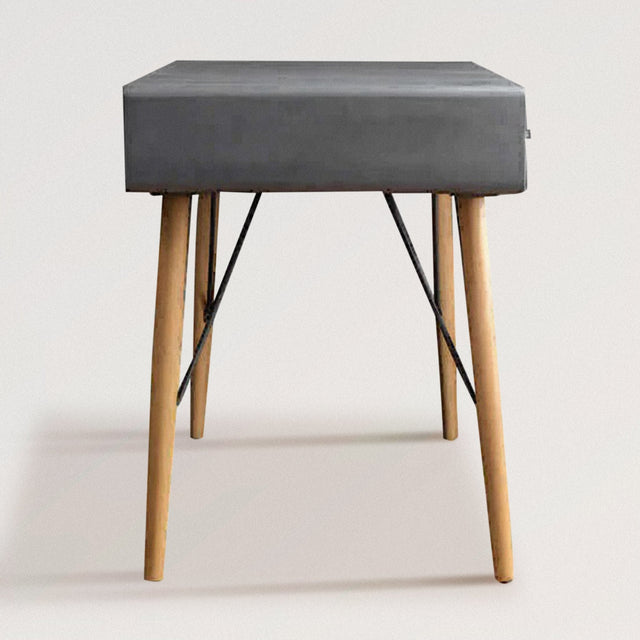ALICE Accent Table / Desk in Natural and Gray Finish - WOODEN SOUL