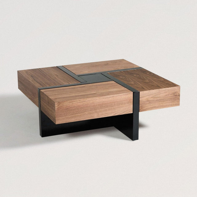 BILLIE Square Coffee Table in Walnut (Natural Finish) - Wooden Soul