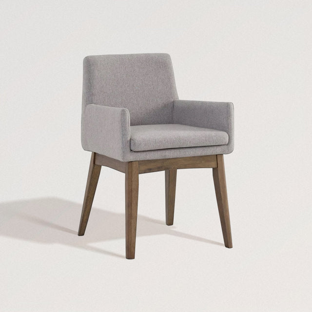 Contemporary Dining Armchair in Cocoa Malaysian Oak - Wooden Soul