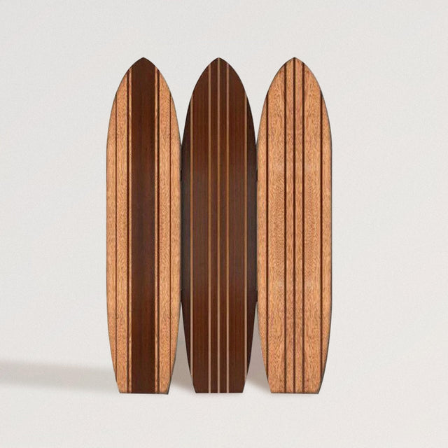 DJANGO Surfboard Room Divider Screen in Natural Wood - WOODEN SOUL
