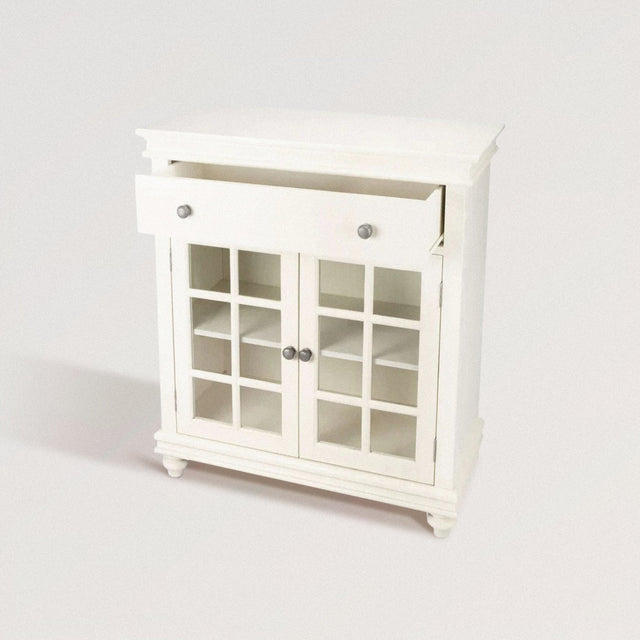 DOLLY Chest Cabinet in White Painted Mango Wood - WOODEN SOUL