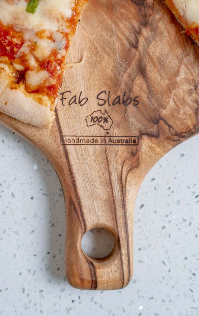 FABSLAB Naturally Antibacterial Pizza Paddle Board in Magical Camphor Laurel Wood Photo - Wooden Soul