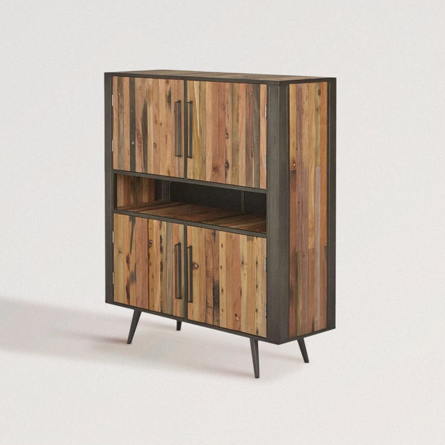 FINN Double Decker Cabinet in Reclaimed Wood - WOODEN SOUL