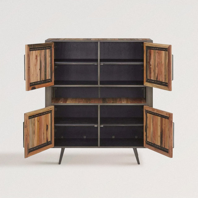 FINN Double Decker Cabinet in Reclaimed Wood - WOODEN SOUL