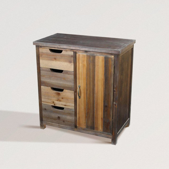 GILMOUR Storage Cabinet in Multicolored Solid Fir Wood - WOODEN SOUL