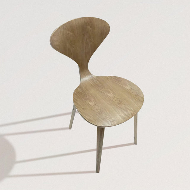 JAMES Natural Wood Accent Chair in Artisanal Ash Veneer - WOODEN SOUL