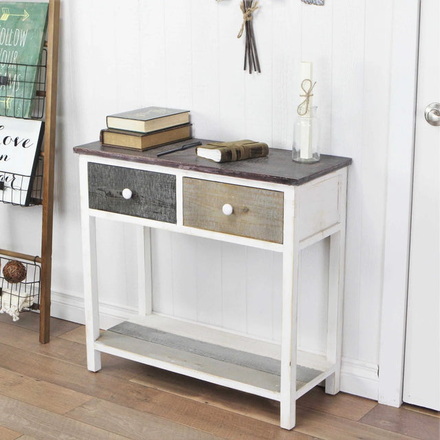 JONES Vibrant Console Table with 2 Drawers - WOODEN SOUL