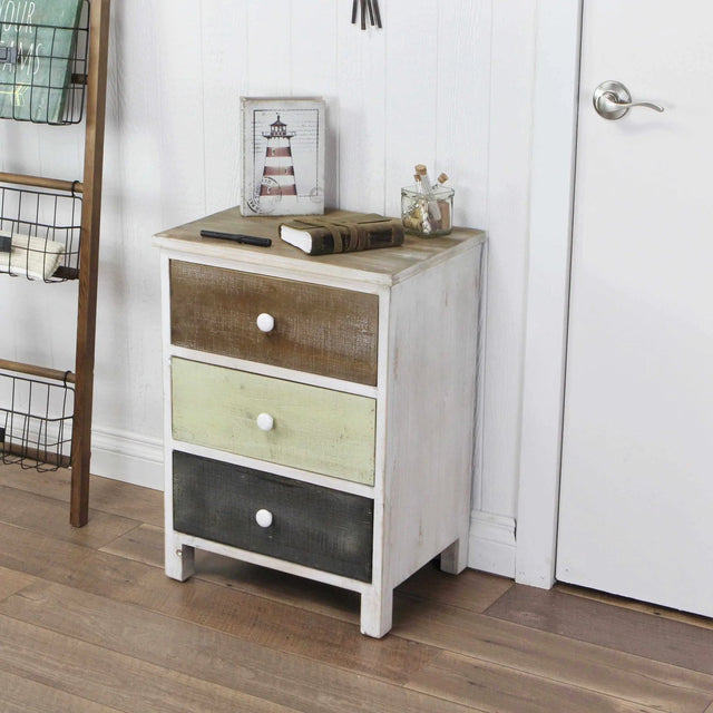 JONES Vibrant Side Cabinet with 3 Drawers - WOODEN SOUL