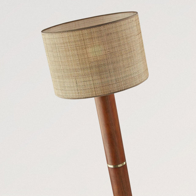 KACEY Wooden Floor Lamp in Walnut Rubberwood - WOODEN SOUL