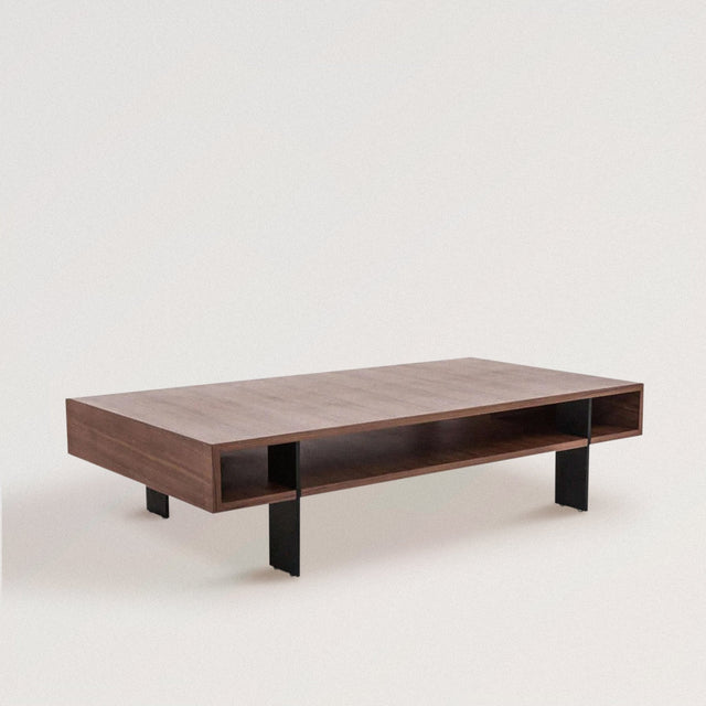 LANA Coffee Table in Walnut and Metal - Wooden Soul