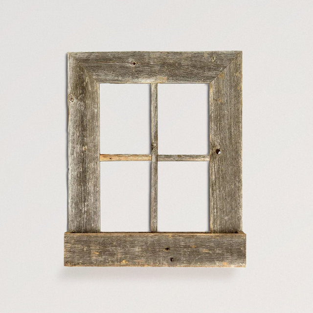 MONTANA Window Frame with Planter in Reclaimed Wood - WOODEN SOUL