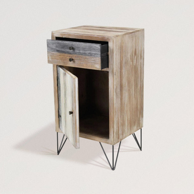 NILSSON End / Side Table in Reclaimed Wood - WOODEN SOUL