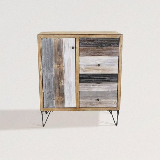 PARSONS Vibrant Storage Cabinet in Reclaimed Wood - WOODEN SOUL