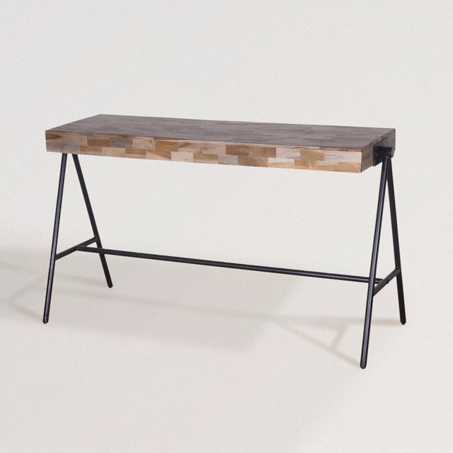 PATTI Work Desk in Natural Reclaimed Wood - WOODEN SOUL