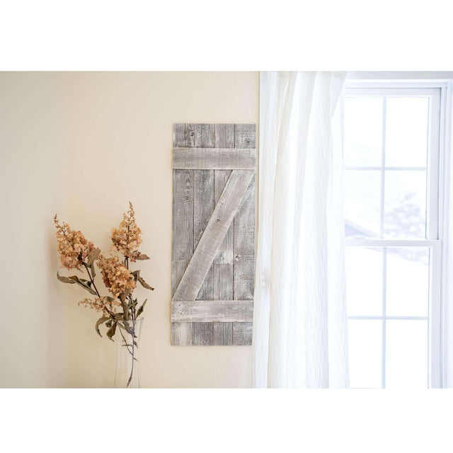 Reclaimed Wood Decorative Window Shutters (Set of 2) Photo 2 - Wooden Soul