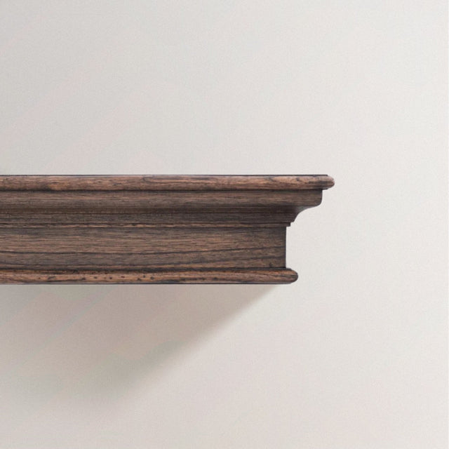 RICHARD Wood Wall Shelf with Crown Moulding (24") - WOODEN SOUL