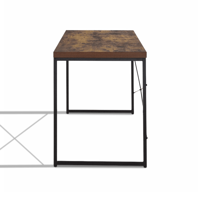 ROGER Industrial Oak Desk in Rustic Weathered Oak - WOODEN SOUL