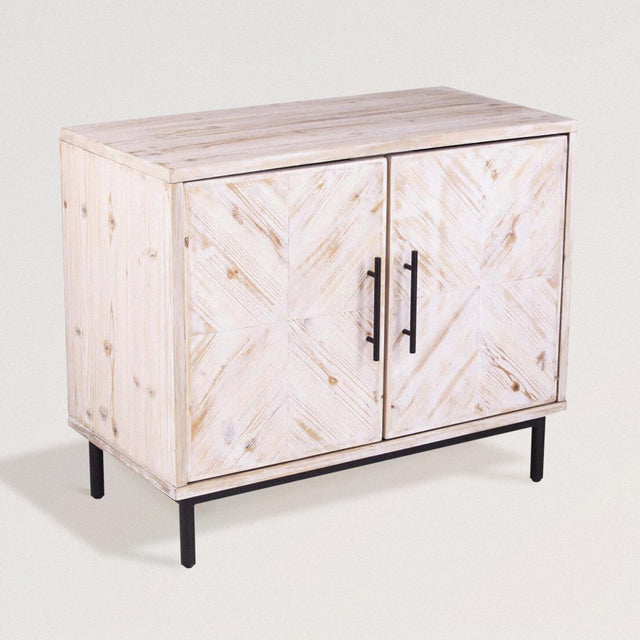 Storage Cabinet in Blonde Reclaimed Wood - Wooden Soul
