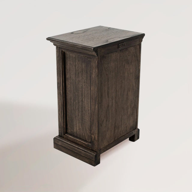 SUZANNE Nightstand in Black Washed Mindi Wood - WOODEN SOUL
