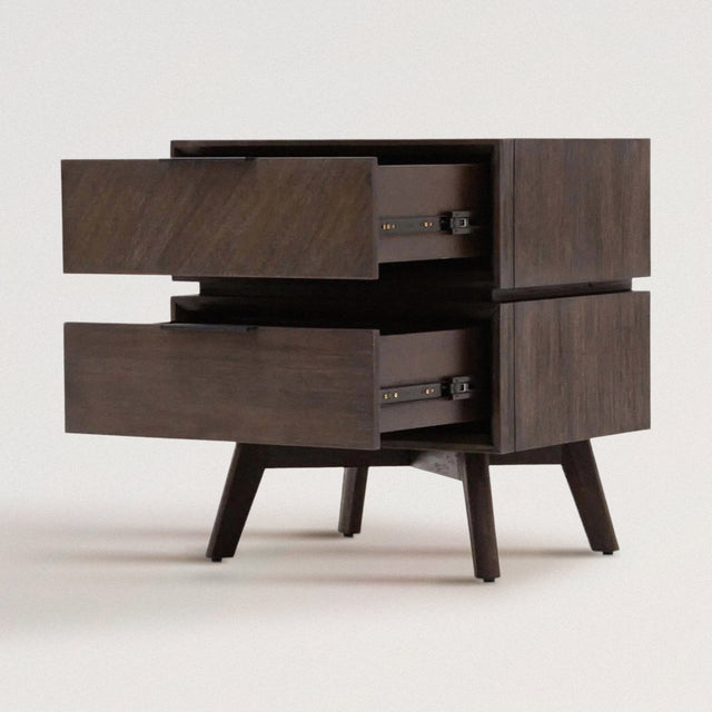 THOMAS Nightstand in Solid Acacia Wood - WOODEN SOUL