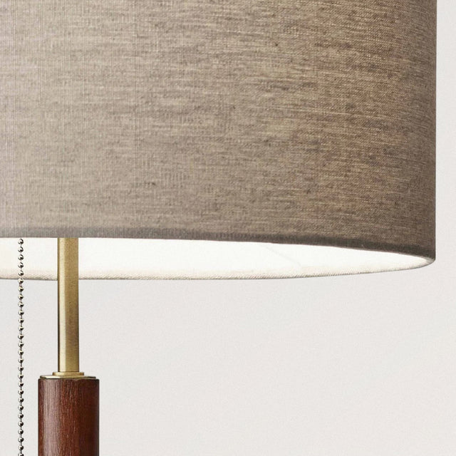 VINCENT Table Lamp in Antique Brass and Walnut - WOODEN SOUL
